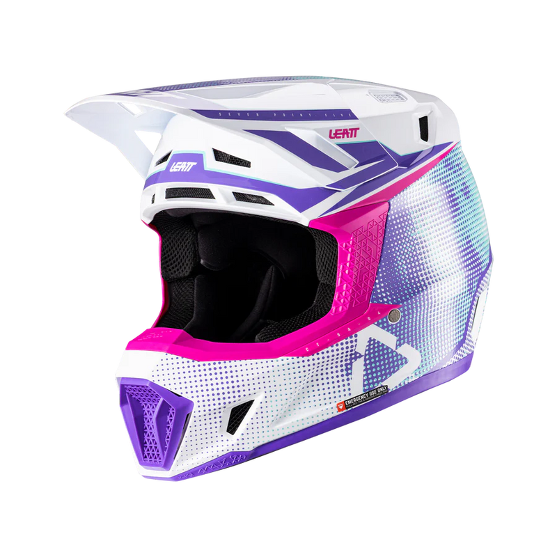 Load image into Gallery viewer, קסדה לאופנוע שטח/טרקטורון כולל משקף ליט סגול LEATT 7.5 Purple V26