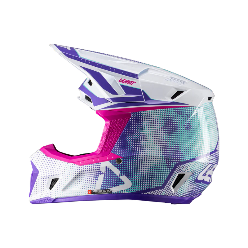 Load image into Gallery viewer, קסדה לאופנוע שטח/טרקטורון כולל משקף ליט סגול LEATT 7.5 Purple V26