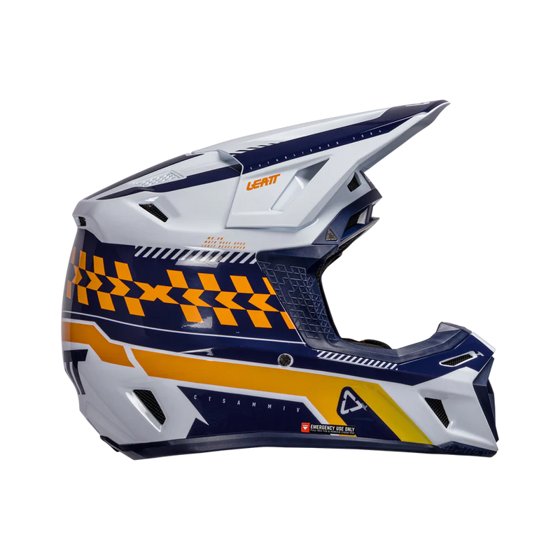 Load image into Gallery viewer, קסדה לאופנוע שטח/טרקטורון כולל משקף ליט כתום/כחול LEATT 8.5 Orange V26