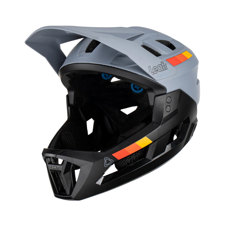 Load image into Gallery viewer, קסדה פולפייס מתפרקת לאופניים/קורקינט חשמלי ליט אפור/שחור LEATT MTB 2.0 Enduro V23 Titanium