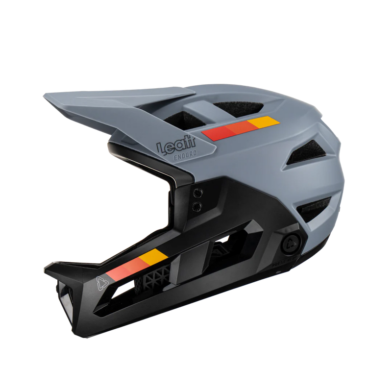 Load image into Gallery viewer, קסדה פולפייס מתפרקת לאופניים/קורקינט חשמלי ליט אפור/שחור LEATT MTB 2.0 Enduro V23 Titanium