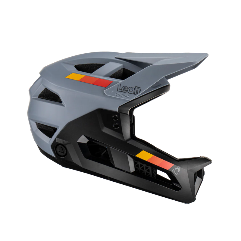 Load image into Gallery viewer, קסדה פולפייס מתפרקת לאופניים/קורקינט חשמלי ליט אפור/שחור LEATT MTB 2.0 Enduro V23 Titanium