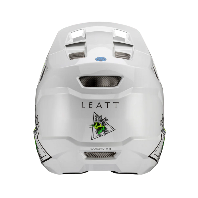 Load image into Gallery viewer, קסדה פולפייס לאופניים/קורקינט חשמלי ליט לבן/צהוב LEATT MTB Gravity 2.0 V23 Zombie