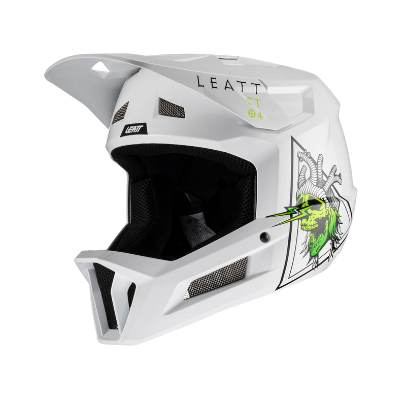 Load image into Gallery viewer, קסדה פולפייס לאופניים/קורקינט חשמלי ליט לבן/צהוב LEATT MTB Gravity 2.0 V23 Zombie