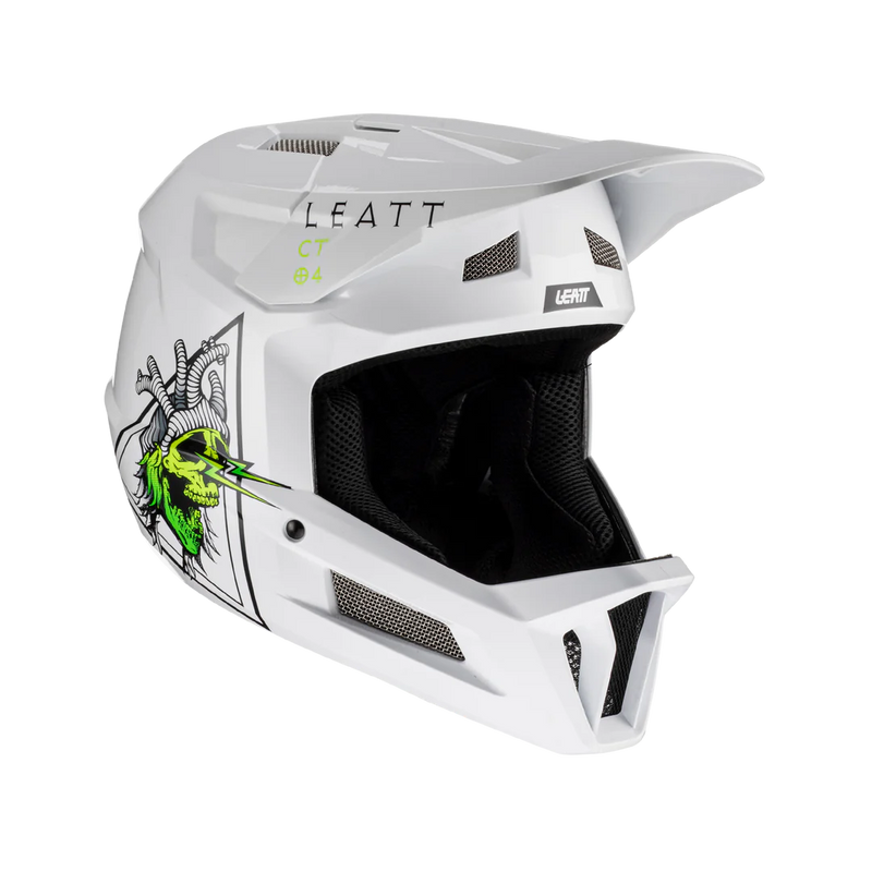 Load image into Gallery viewer, קסדה פולפייס לאופניים/קורקינט חשמלי ליט לבן/צהוב LEATT MTB Gravity 2.0 V23 Zombie