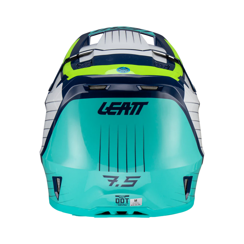 Load image into Gallery viewer, קסדה לאופנוע שטח/טרקטורון כולל משקף ליט ירוק/לבן LEATT 7.5 BLUE V23