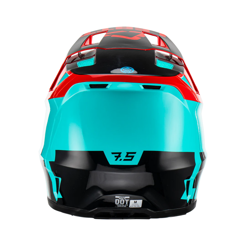 Load image into Gallery viewer, קסדה לאופנוע שטח/טרקטורון כולל משקף ליט טורקיז/אדום LEATT 7.5 FUEL V23