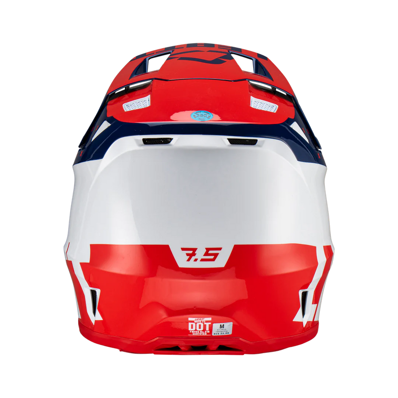 Load image into Gallery viewer, קסדה לאופנוע שטח/טרקטורון כולל משקף ליט כחול/אדום LEATT 7.5 Royal