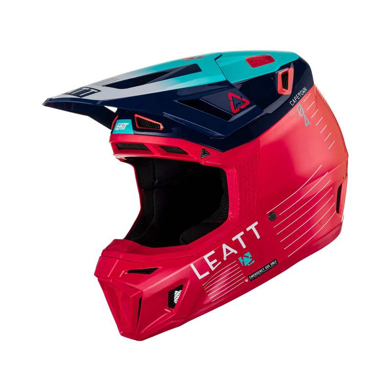 Load image into Gallery viewer, קסדה לאופנוע שטח/טרקטורון כולל משקף ליט אדום LEATT Citrus Red V23