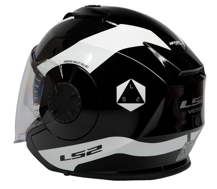 Load image into Gallery viewer, קסדה 3/4 אל אס 2 ורסו שחור/לבן LS2 Verso Rave