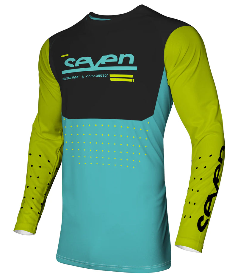 Load image into Gallery viewer, חליפת רכיבה לאופנוע שטח/טרקטורון סבן ווקס צהוב/כחול Seven Vox Aperture V24