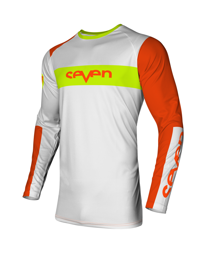 Load image into Gallery viewer, חליפת רכיבה לילדים לאופנוע שטח/טקרטורן סבן ווקס לבן/כתום Seven Vox Fracture White/Orange V25