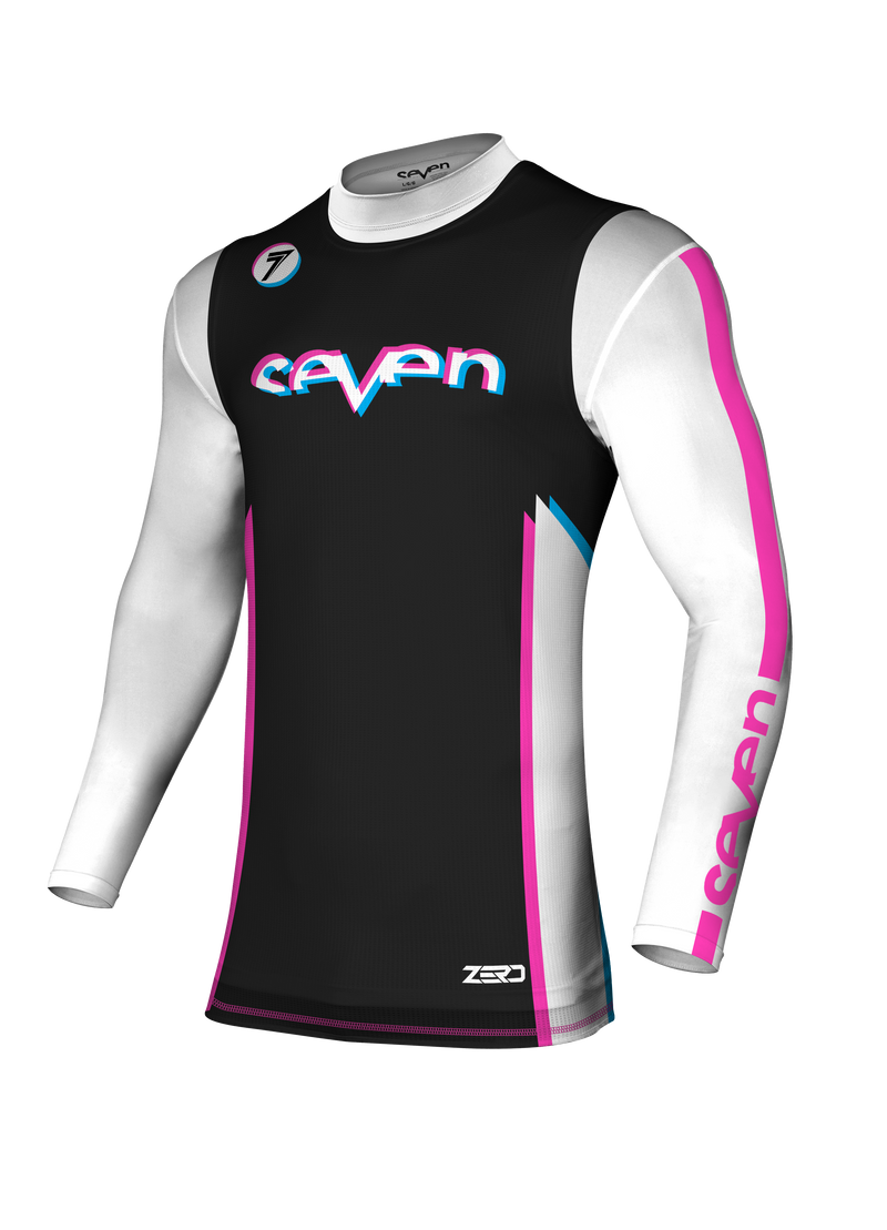 Load image into Gallery viewer, חליפת רכיבה לאופנוע שטח/טרקטורון סבן זירו שחור/לבן SEVEN ZERO Alter Black/White V25