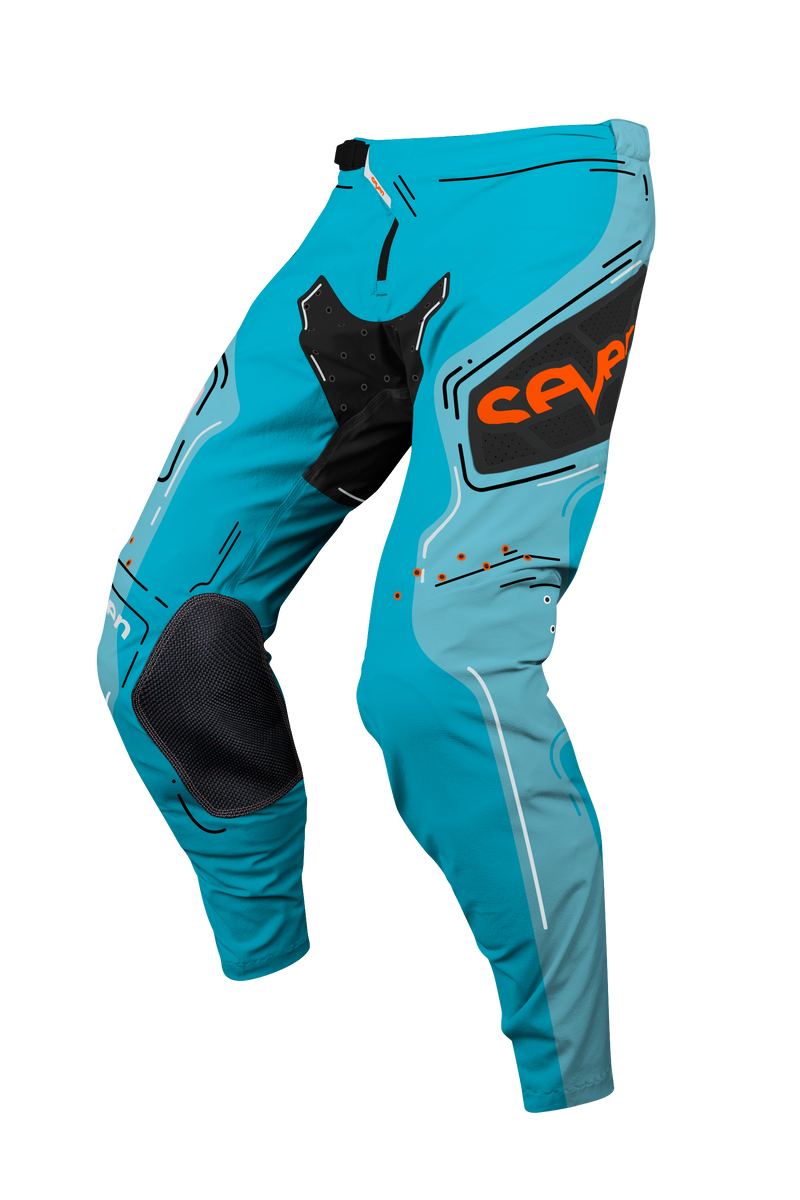 Load image into Gallery viewer, חליפת רכיבה לאופנוע שטח/טרקטורון סבן זירו כחול SEVEN ZERO Hijack Cyan V25