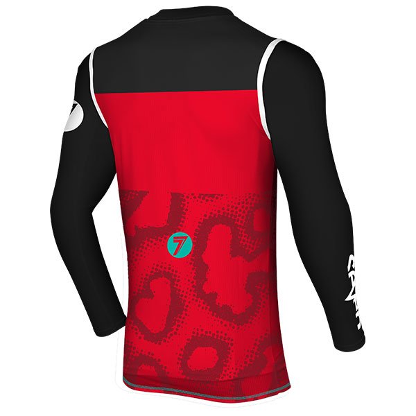 Load image into Gallery viewer, חליפת רכיבה לילדים סבן זירו אדום/שחור SEVEN ZERO Midway 22.3