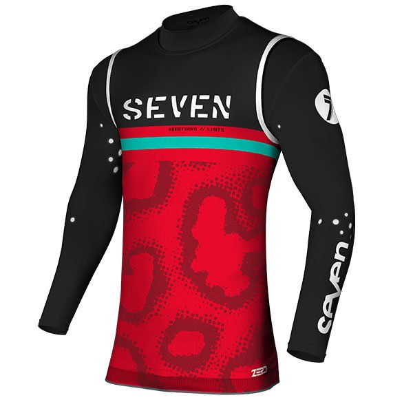 Load image into Gallery viewer, חליפת רכיבה לאופנוע/טרקטורון סבן זירו אדום/שחור SEVEN ZERO Midway 23.2