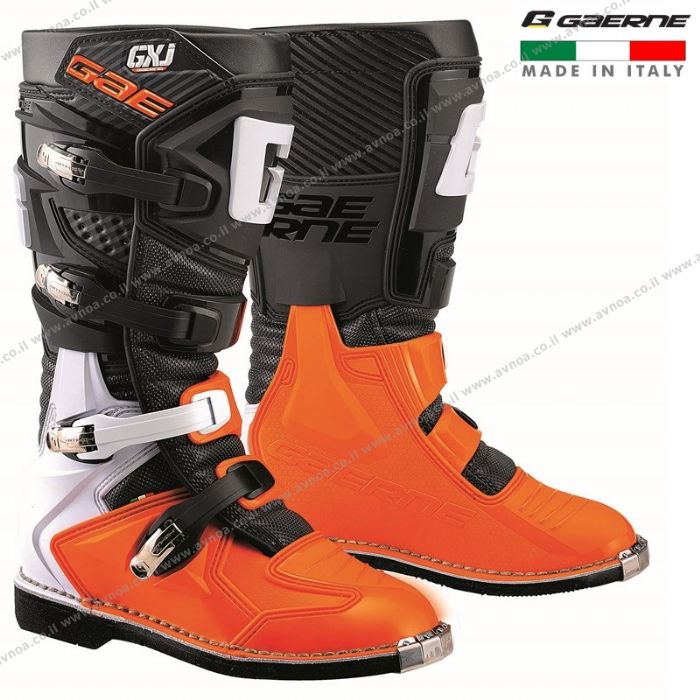 Load image into Gallery viewer, מגפי רכיבה ילדים גארנה עם ציר כתום/שחור GAERNE GXJ