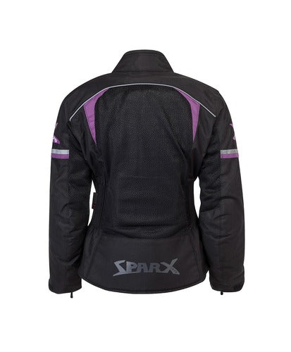 Load image into Gallery viewer, מעיל לאופנוע רב עונתי נשים ספרקס שחור/ורוד SPARKS Force Ladies
