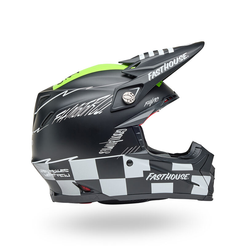 Load image into Gallery viewer, קסדה לאופנוע שטח/טרקטורון בל מוטו 9 פלקס פסטהאוס שחור/לבן/ירוק BELL Moto 9S Flex FASTHOUSE V25