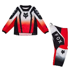 Load image into Gallery viewer, חליפת רכיבה לאופנוע שטח/טרקטורון פוקס 180 ילדים אדום/שחור FOX KIDS 180 Lean V25