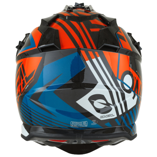 Load image into Gallery viewer, קסדה לאופנוע שטח/טרקטורון אוניל כתום/כחול ONEAL 2SRS RUSH V22