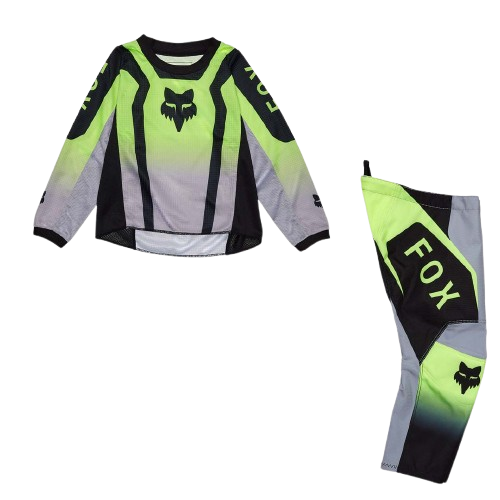 Load image into Gallery viewer, חליפת רכיבה לאופנוע שטח/טרקטורון פוקס 180 ילדים צהוב FOX KIDS 180 Lean V25