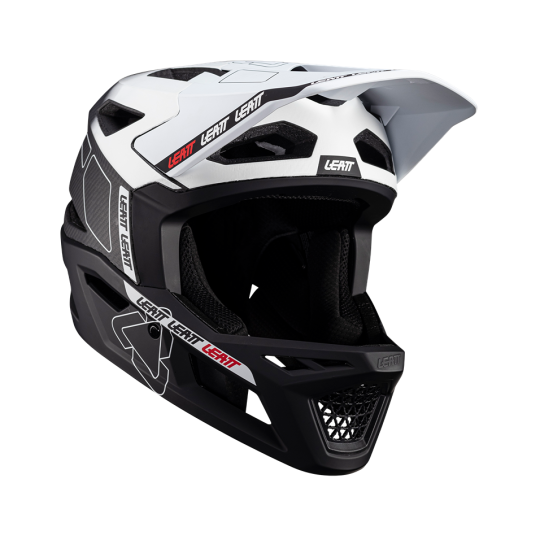 Load image into Gallery viewer, קסדה פולפייס לאופניים/קורקינט חשמלי ליט קרבון 6.0 לבן LEATT MTB Gravity 6.0 Carbon V24 White