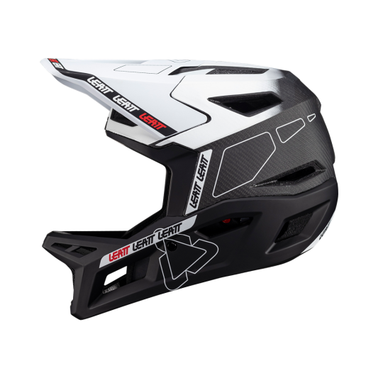 Load image into Gallery viewer, קסדה פולפייס לאופניים/קורקינט חשמלי ליט קרבון 6.0 לבן LEATT MTB Gravity 6.0 Carbon V24 White