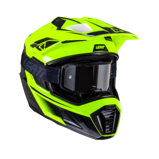 Load image into Gallery viewer, קסדה אדוונצ'ר ליט 8.5 צהוב כולל משקף אבק LEATT ADV 8.5 V25 Hi-Viz