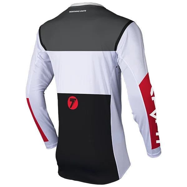 Load image into Gallery viewer, חליפת רכיבה סבן ריבל אדום/אפור/לבן Seven Rival Barrack V24 White