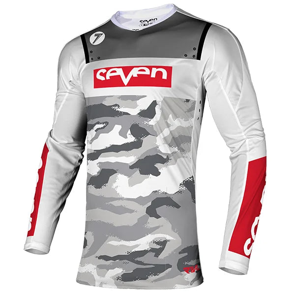 Load image into Gallery viewer, חליפת רכיבה סבן ריבל אדום/אפור/לבן Seven Rival Barrack V24 White