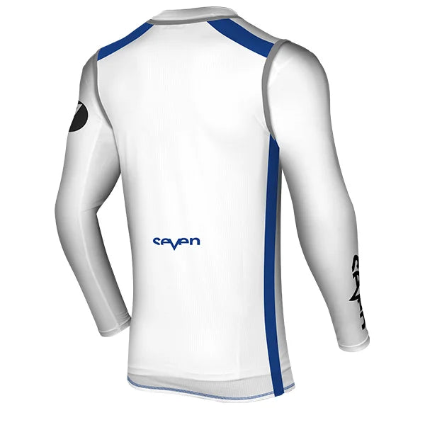 Load image into Gallery viewer, חליפת רכיבה לאופנוע שטח/טרקטורון סבן זירו כחול/לבן Seven Zero Institution V24 White