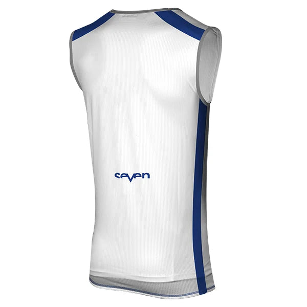 Load image into Gallery viewer, חליפת רכיבה לאופנוע שטח/טרקטורון סבן זירו כחול/לבן Seven Zero Institution V24 White