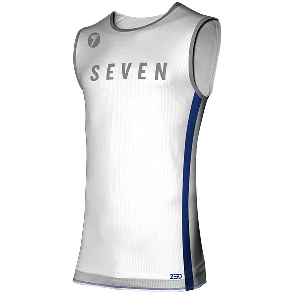 Load image into Gallery viewer, חליפת רכיבה לאופנוע שטח/טרקטורון סבן זירו כחול/לבן Seven Zero Institution V24 White