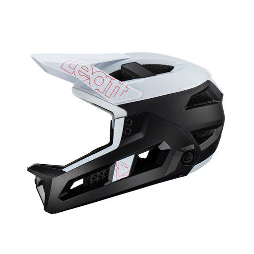 Load image into Gallery viewer, קסדה פולפייס מתפרקת לאופניים/קורקינט חשמלי ליט שחור/לבן LEATT MTB 3.0 אנדורו V23 White