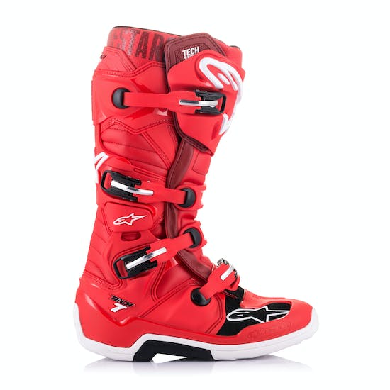 Load image into Gallery viewer, מגף רכיבה לאופנוע שטח/טרקטורון אלפינסטארס טק 7 שחור/אדום Alpinestars Tech 7