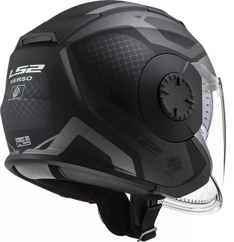 Load image into Gallery viewer, קסדה 3/4 אל אס 2 שחור/חום LS2 Verso Matte Titanium