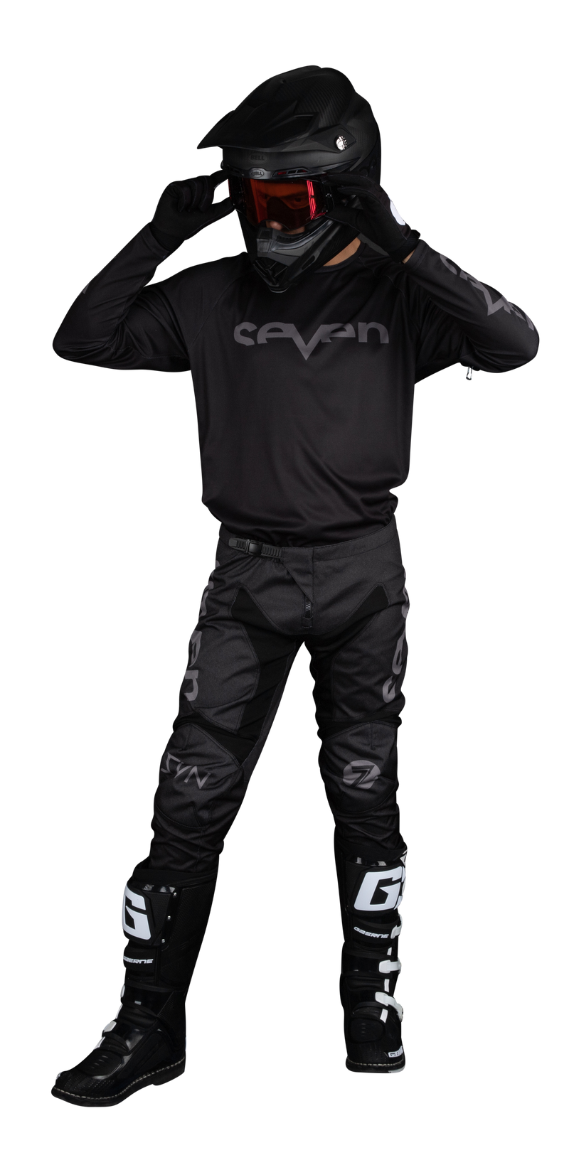 Load image into Gallery viewer, חליפת רכיבה לאופנוע/טרקטורון סבן ווקס שחור Seven Vox Black