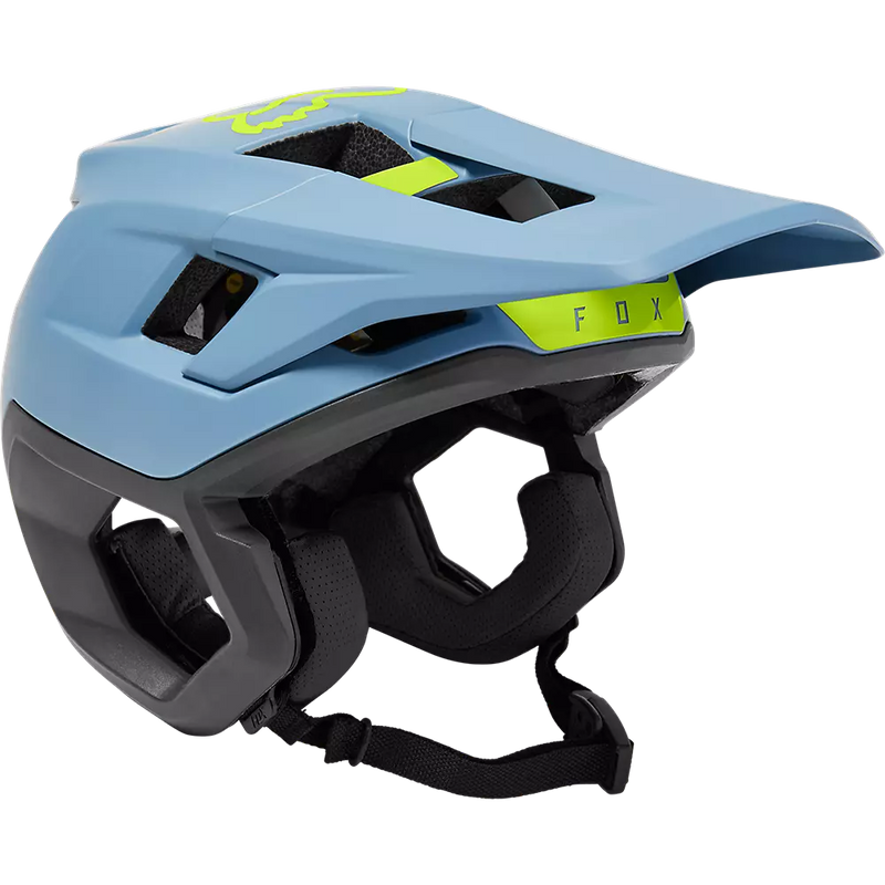 Load image into Gallery viewer, קסדה לאופניים/קורקינט חשמלי פוקס דרופריים כחול/צהוב FOX DROPFRAME MIPS PRO V23