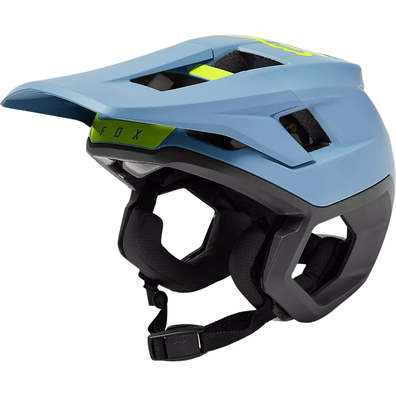 Load image into Gallery viewer, קסדה לאופניים/קורקינט חשמלי פוקס דרופריים כחול/צהוב FOX DROPFRAME MIPS PRO V23