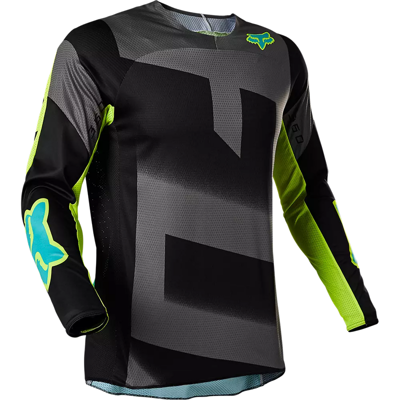 Load image into Gallery viewer, חליפת רכיבה פוקס שחור/אפור/צהוב Fox Rkane 360