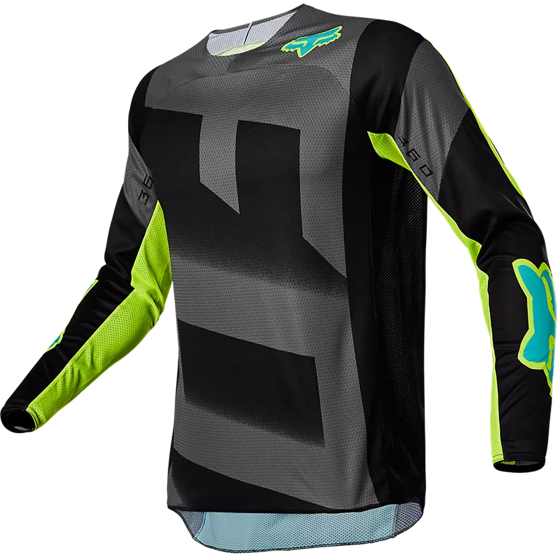 Load image into Gallery viewer, חליפת רכיבה פוקס שחור/אפור/צהוב Fox Rkane 360