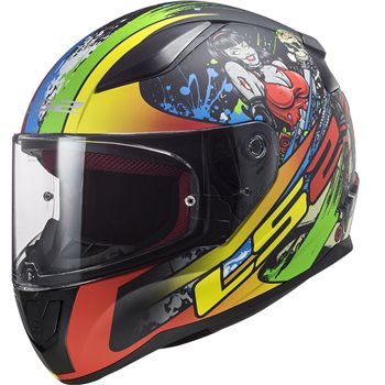 Load image into Gallery viewer, קסדה מלאה רפיד אל אס 2 שחור/צבעוני Ls2 FF353 Rapid