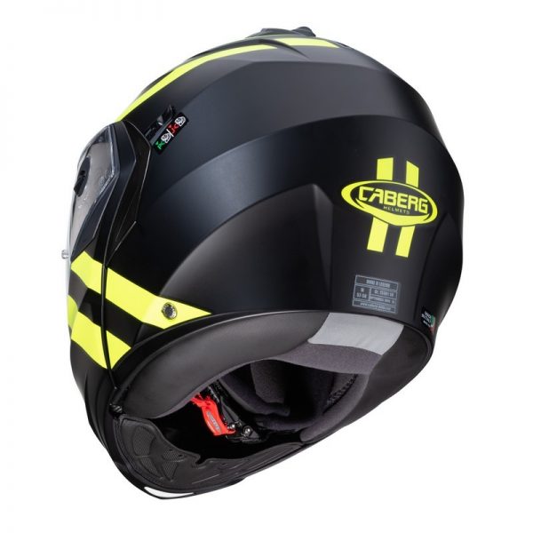 Load image into Gallery viewer, קסדה נפתחת שחורה/צהובה-Caberg Duke II Matt Black/Yellow Fluo
