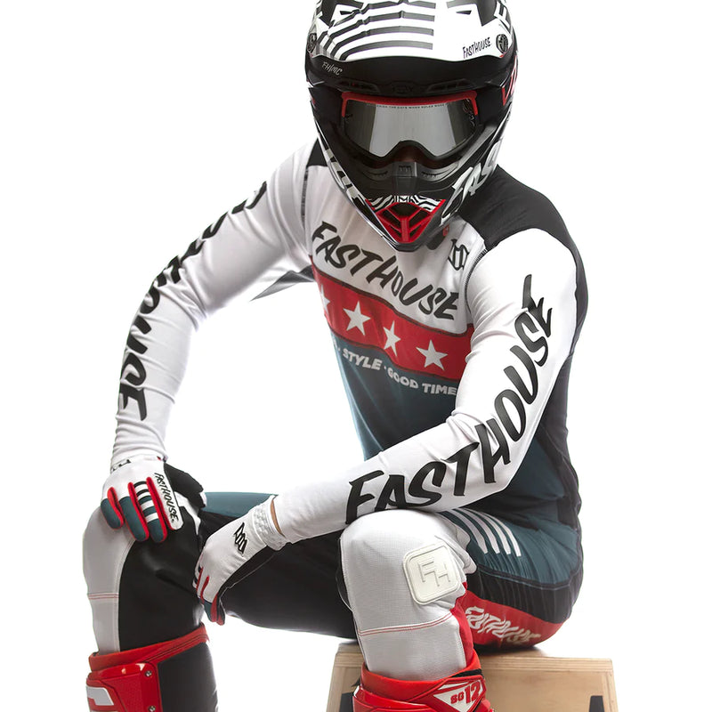 Load image into Gallery viewer, מכנס רכיבה פסטהאוס אלרוד כחול/לבן-Fasthouse A/C Elrod Astre Pant - Slate/white