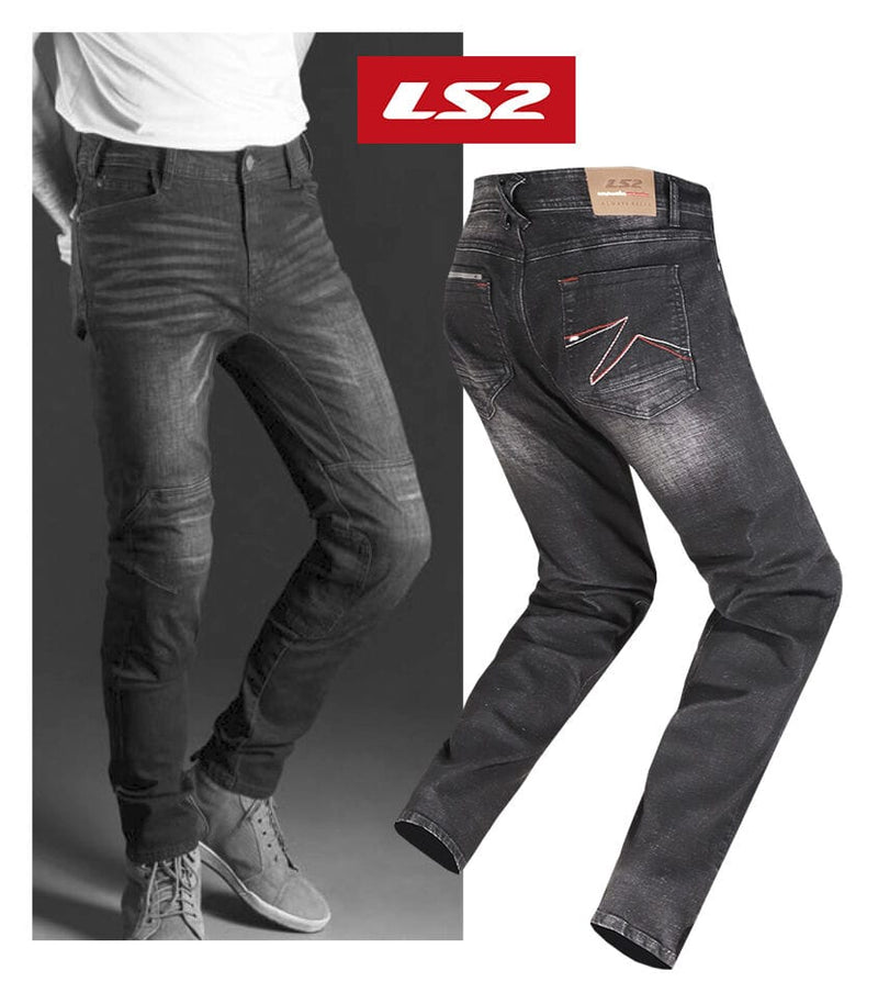 Load image into Gallery viewer, מכנס רכיבה ממוגן ג'ינס שחור ls2 Dakota Jeans