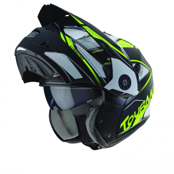 Load image into Gallery viewer, קסדה נפתחת אדוונצ'ר שחור/צהוב-Caberg Tourmax Matt Black/Yellow