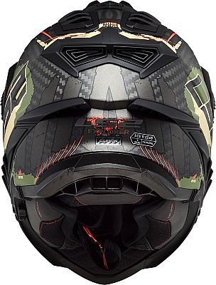 Load image into Gallery viewer, קסדה אל אס 2 אדוונצר קרבון שחור/חאקי LS2 MX701 Explorer