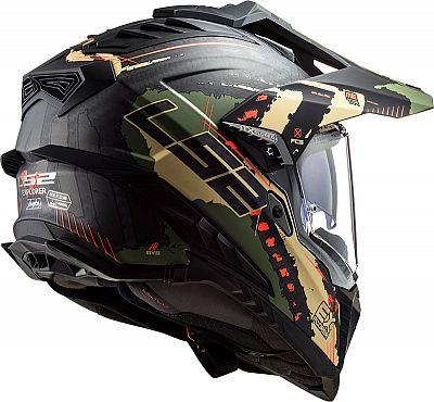 Load image into Gallery viewer, קסדה אל אס 2 אדוונצר קרבון שחור/חאקי LS2 MX701 Explorer