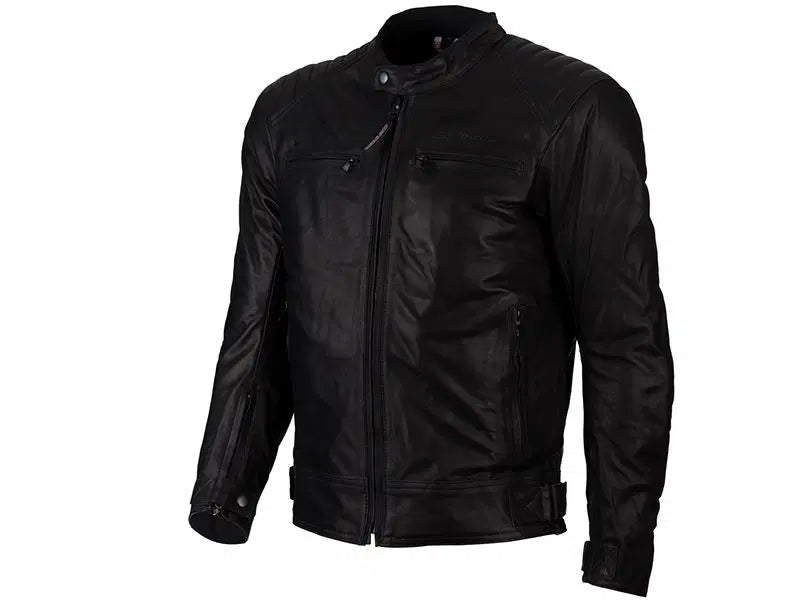 Load image into Gallery viewer, מעיל עור ממוגן לאופנוע/קטנוע שחור + כפפות חורף מתנה CAT2MOTO VEGA
